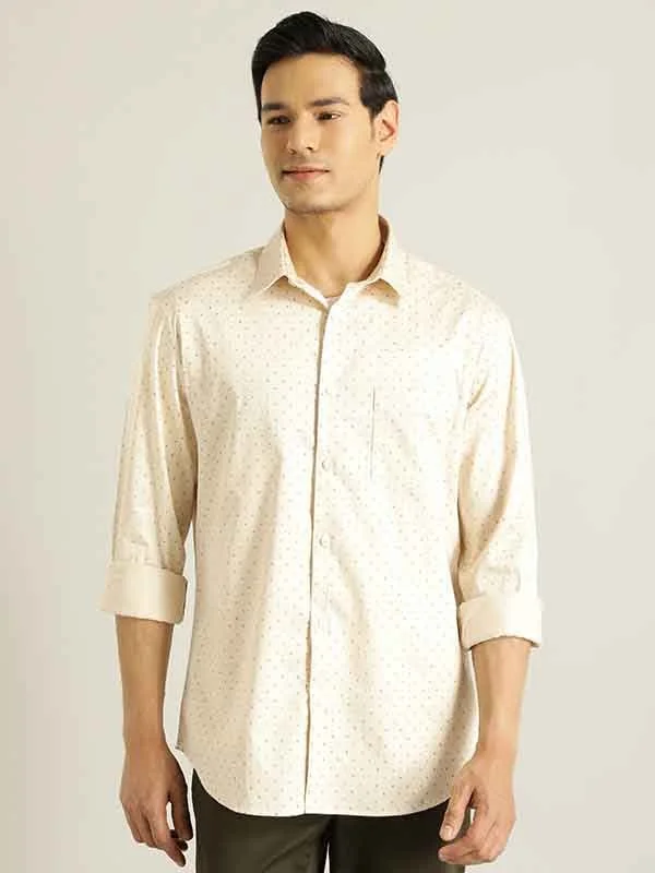 Men Printed Full Sleeve Cotton Stretch Shirt