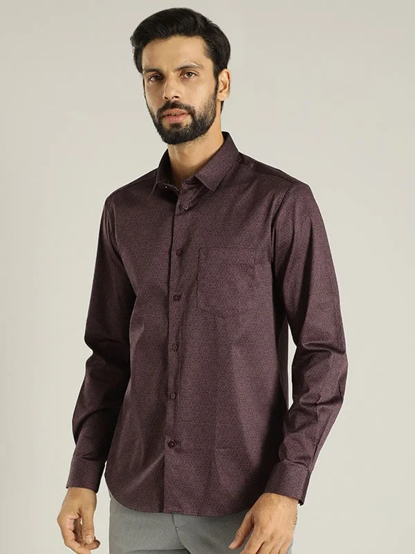 Men Printed Full Sleeve Cotton Stretch Shirt