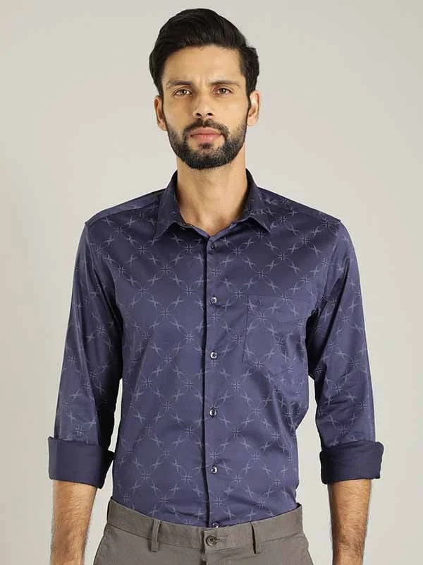 Men Printed Full Sleeve Cotton Stretch Shirt