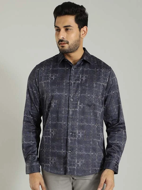 Men Printed Full Sleeve Cotton Stretch Shirt