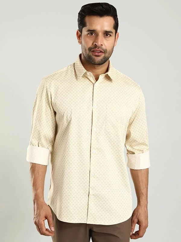 Men Printed Full Sleeve Cotton Stretch Shirt