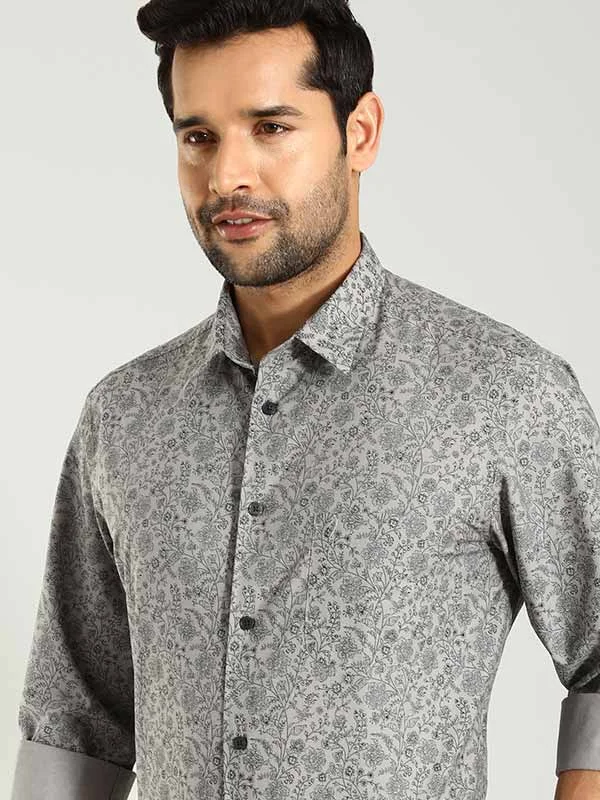 Men Printed Full Sleeve Cotton Stretch Shirt