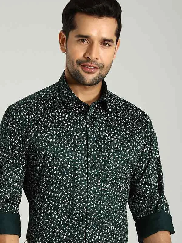 Men Printed Full Sleeve Cotton Stretch Shirt