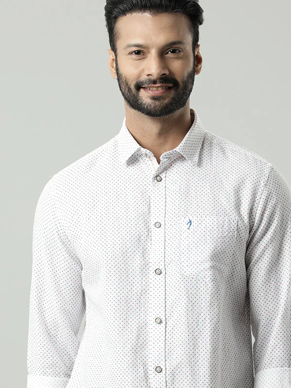 Men Printed Full Sleeve Linen Blend Shirt