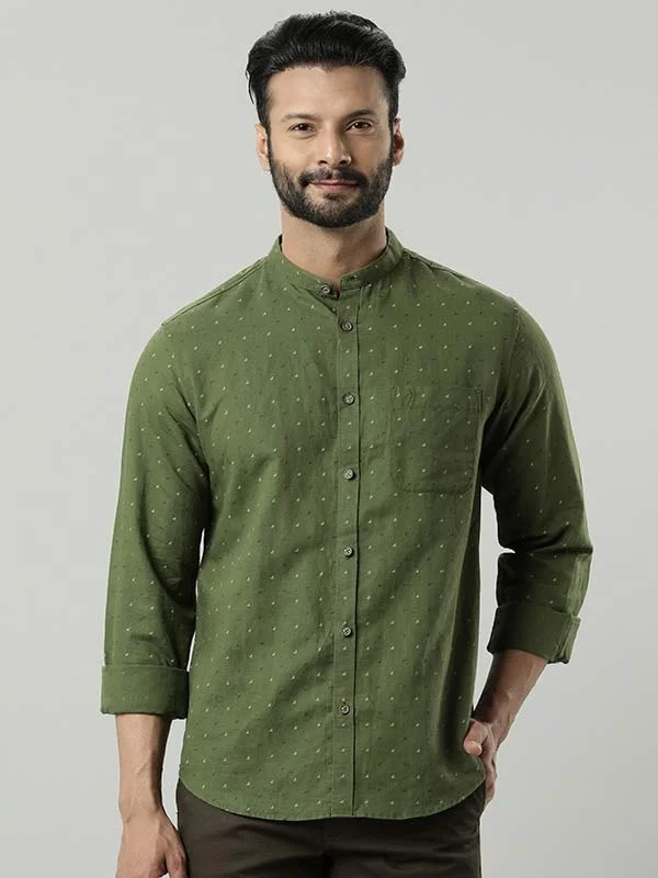 Men Printed Full Sleeve Linen Blend Shirt