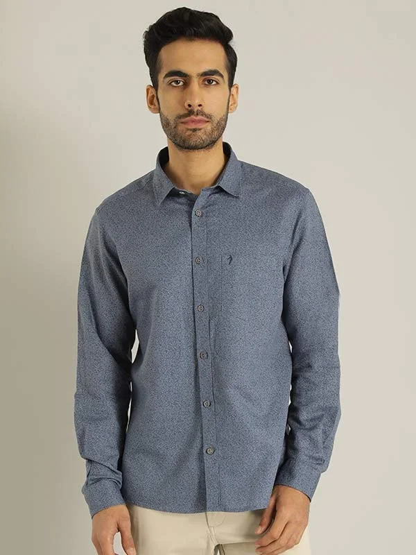 Men Printed Full Sleeve Linen Blend Shirt