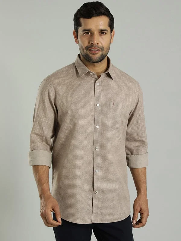 Men Printed Full Sleeve Linen Blend Shirt