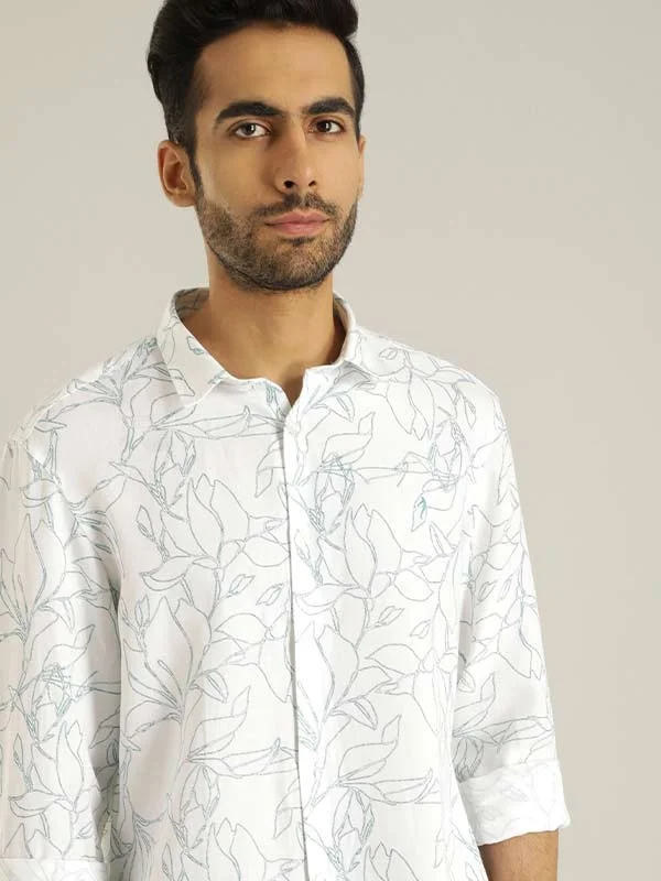 Men Printed Full Sleeve Viscose Blend Shirt