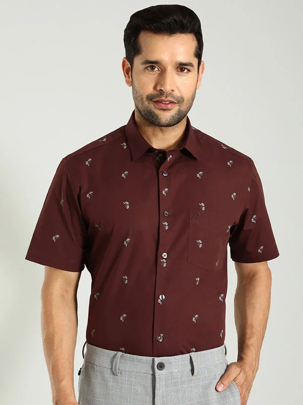 Men Printed Half Sleeve Cotton Shirt