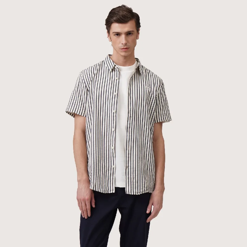 Regular Fit Short Sleeves Striped Shirt